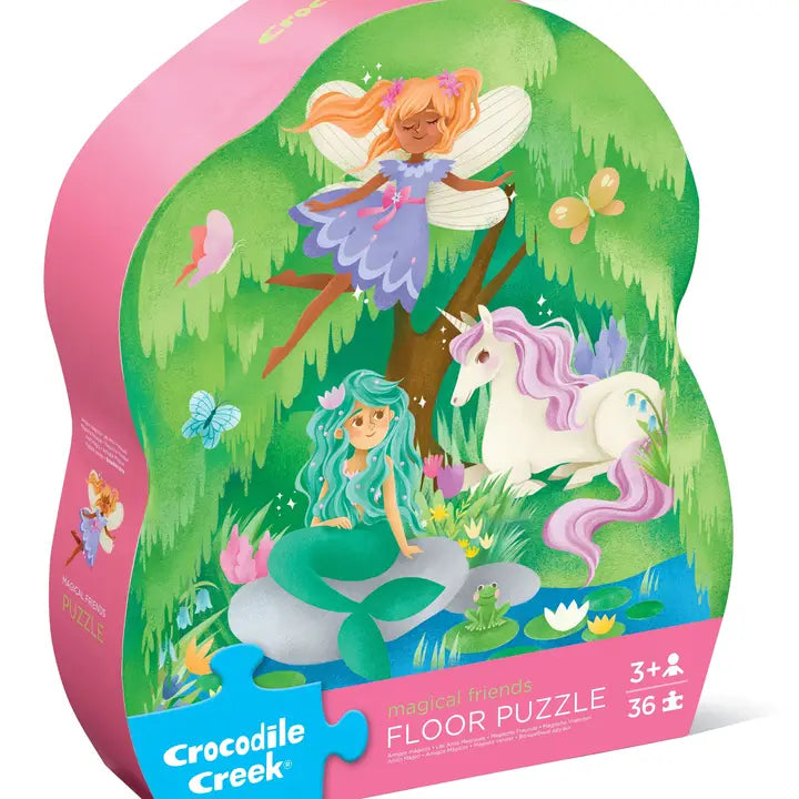 36-Piece Shaped Box Puzzle - Magical Friends Crocodile Creek Lil Tulips