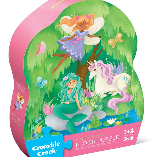 36-Piece Shaped Box Puzzle - Magical Friends Crocodile Creek Lil Tulips