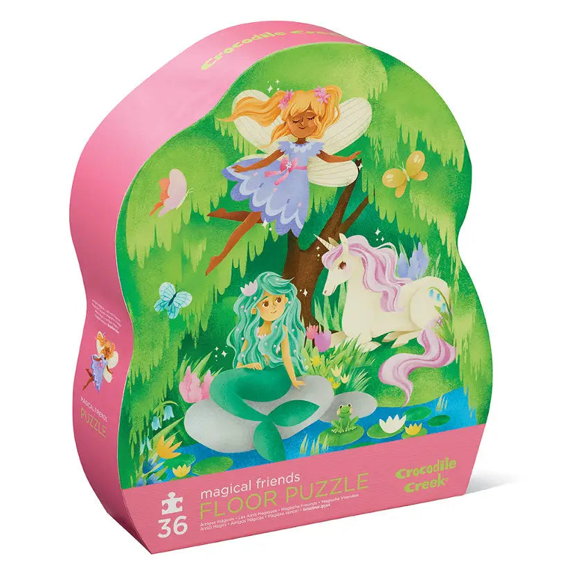 36-Piece Shaped Box Puzzle - Magical Friends Crocodile Creek Lil Tulips