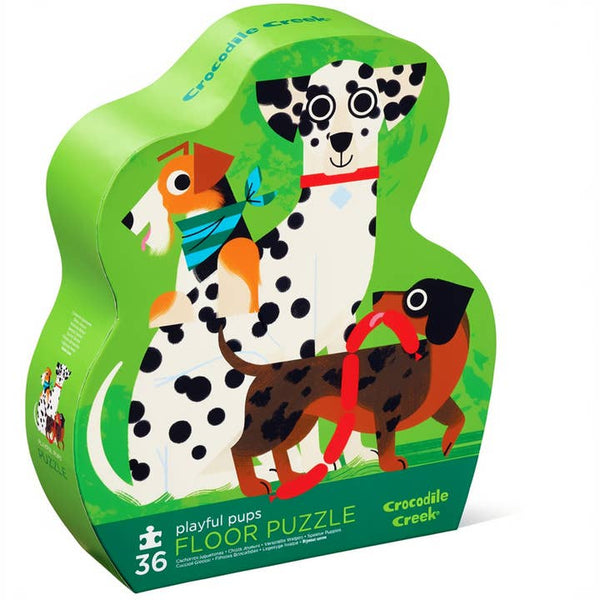 36-Piece Shaped Box Puzzle - Playful Pups Crocodile Creek Lil Tulips