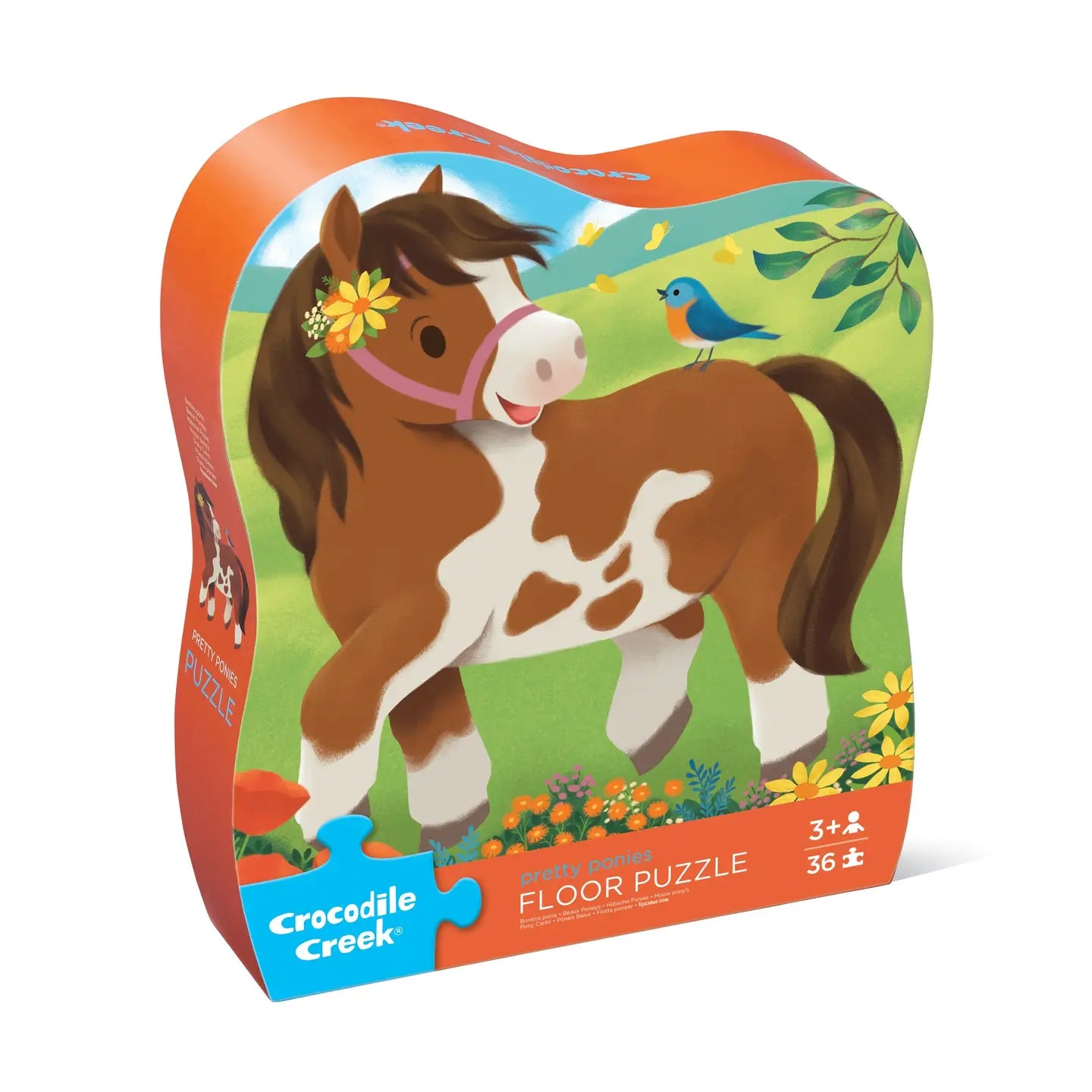 36-Piece Shaped Box Puzzle - Pretty Ponies Crocodile Creek Lil Tulips