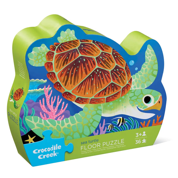 36-Piece Shaped Box Puzzle - Sea Turtle Crocodile Creek Lil Tulips