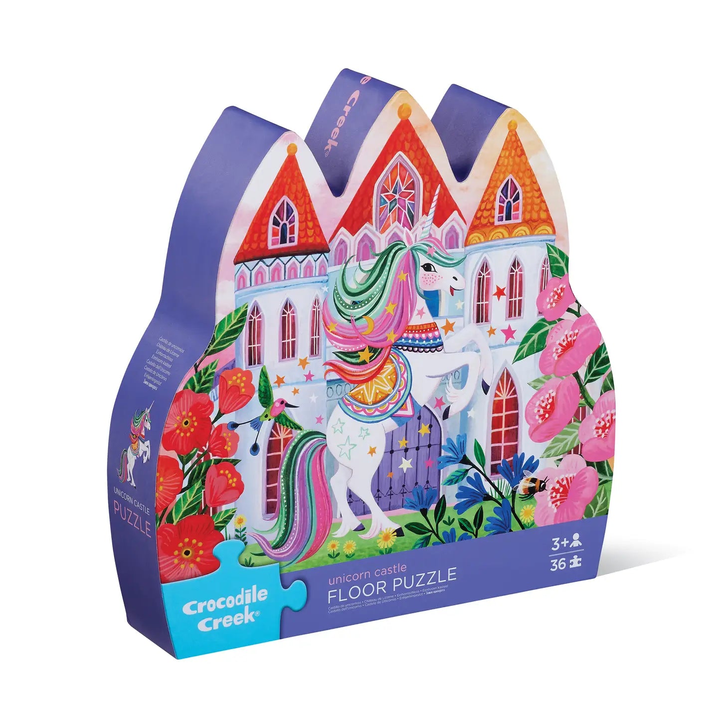 36-Piece Shaped Box Puzzle - Unicorn Castle Crocodile Creek Lil Tulips