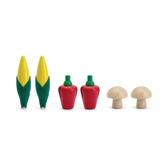 Fresh Produce Set  D (Corns, Mushrooms & Red Bell Peppers)