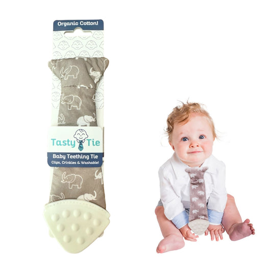 Elephant Tasty Tie Teether, Crinkle*