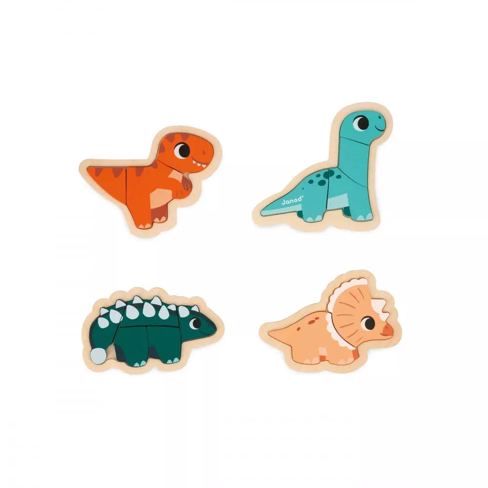 4 Dino Scalable Puzzles Janod Lil Tulips