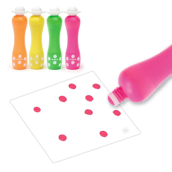4 Foam Markers - Neon Djeco Lil Tulips
