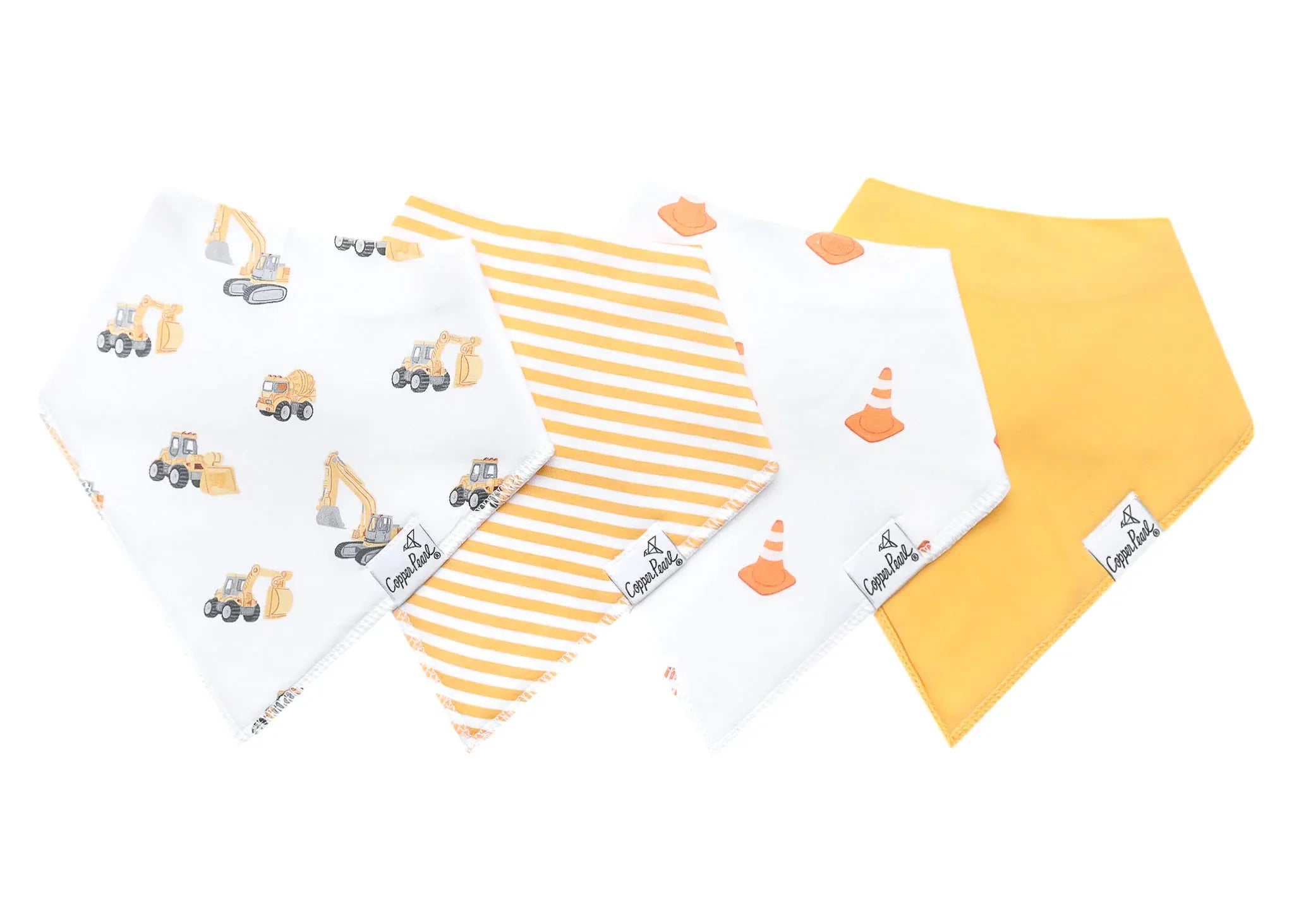 4 Pack Baby Bandana Bibs - Dozer Copper Pearl Lil Tulips