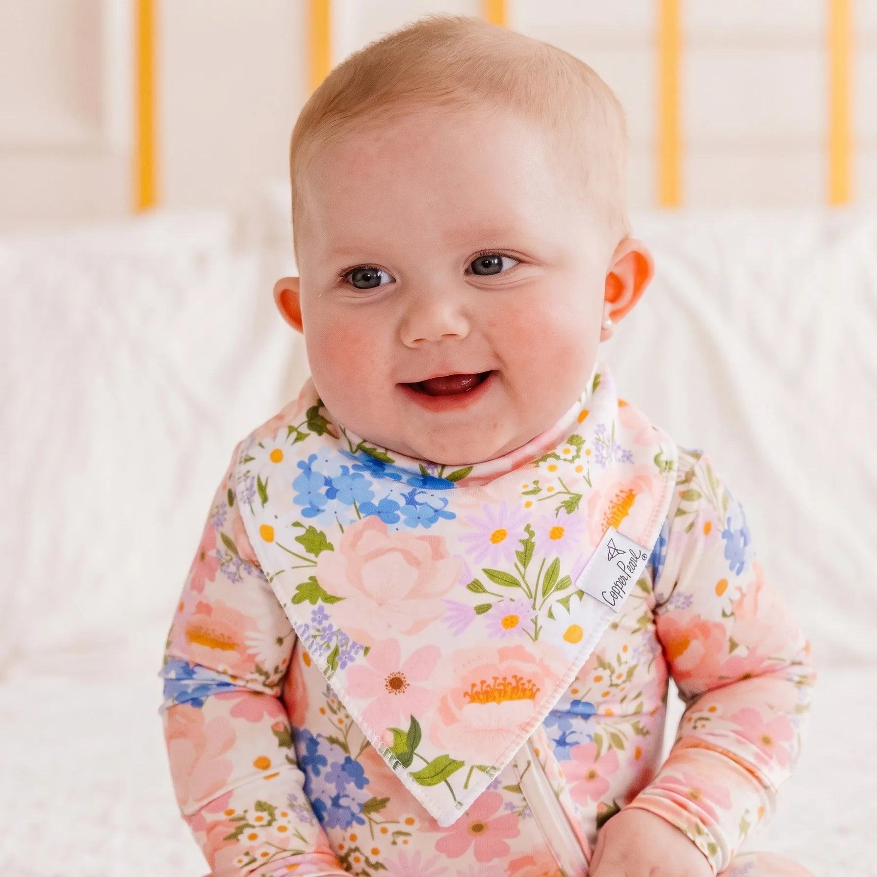 4 Pack Baby Bandana Bibs - Penelope Copper Pearl Lil Tulips