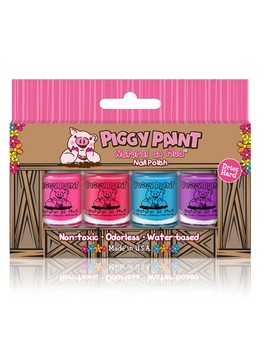 4 Polish Box Set Piggy Paint Lil Tulips