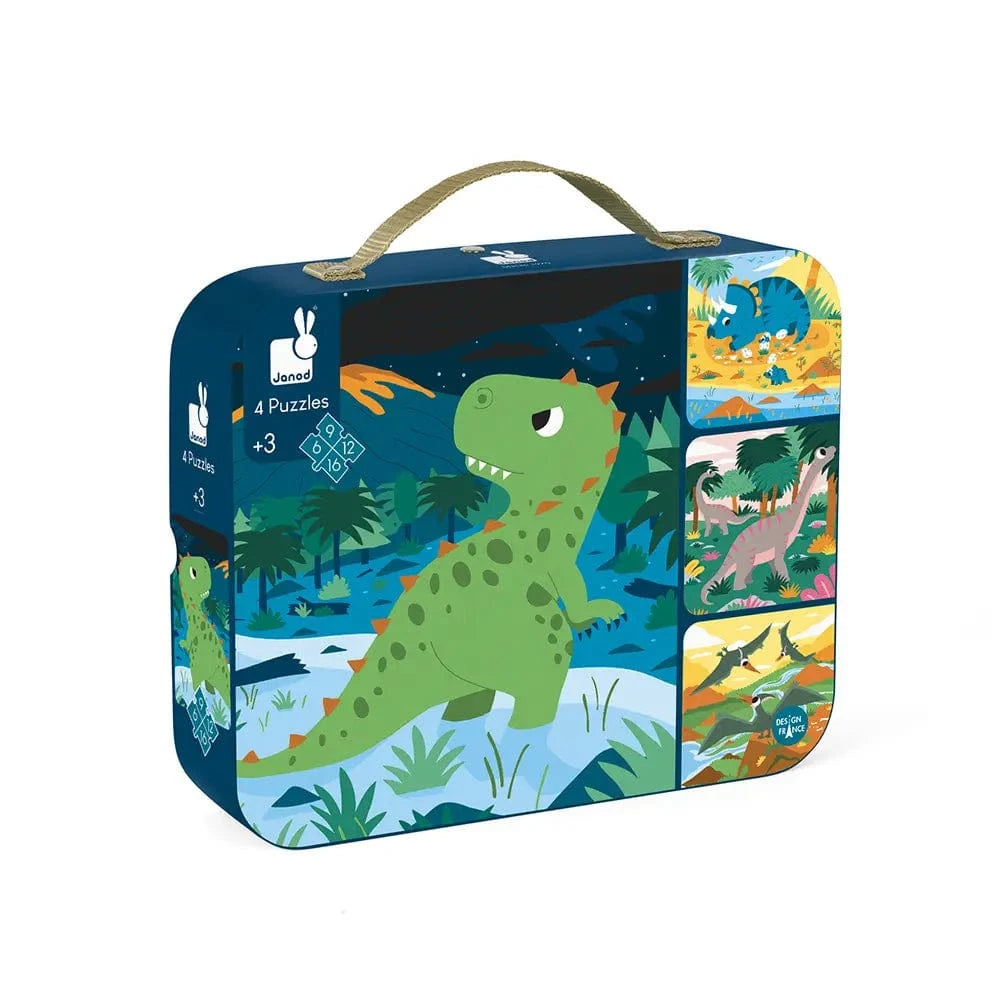 4 Progressive Puzzles - Dinosaurs Janod Lil Tulips