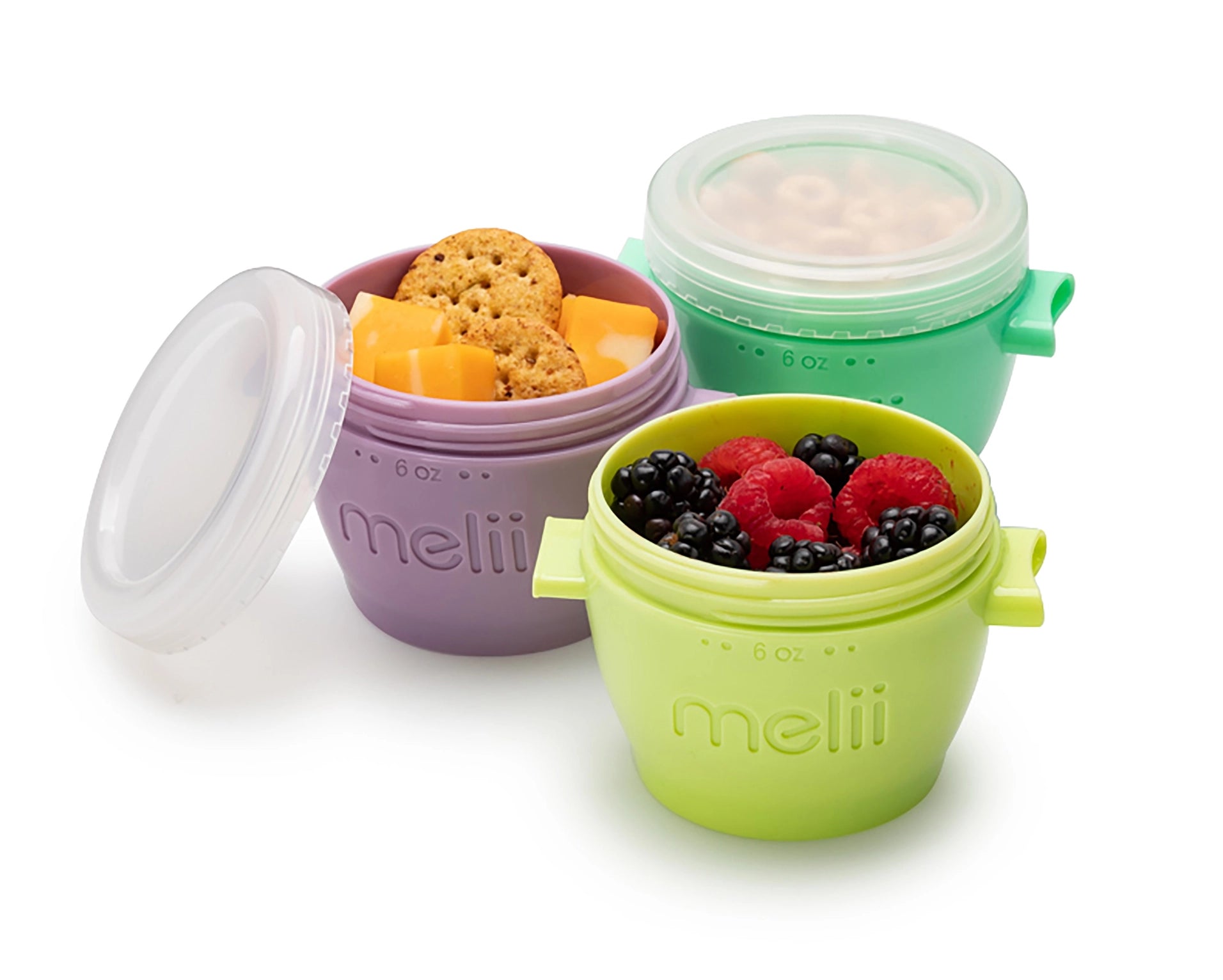 Melii 6oz Snap & Go Pods - 4 Freezer & Snack Containers