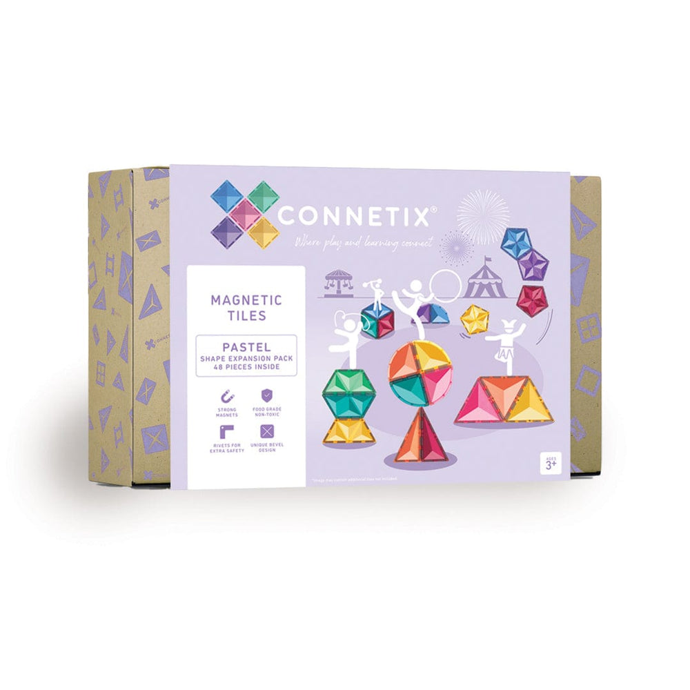 48 Piece Pastel Shape Expansion Pack Connetix Lil Tulips