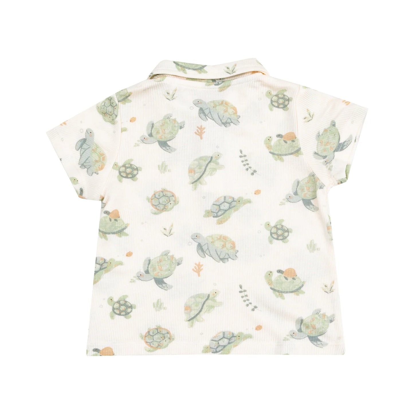 Polo Shirt and Muslin Short - Sea Turtles