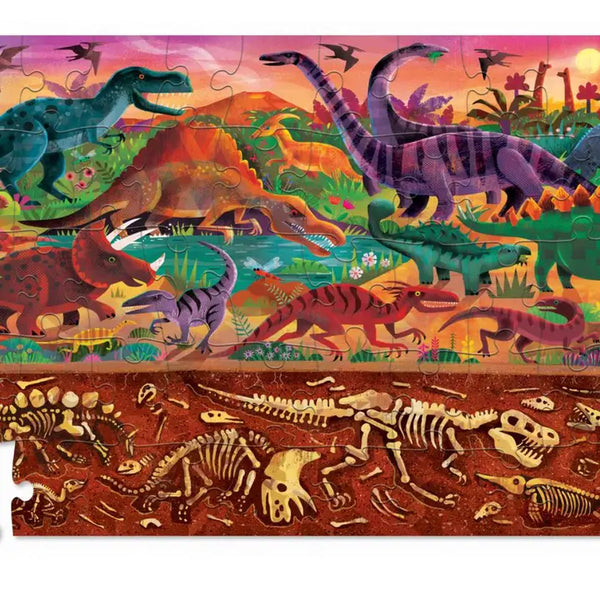 50-Piece Mini Holographic Puzzle - Dinosaurs Crocodile Creek Lil Tulips