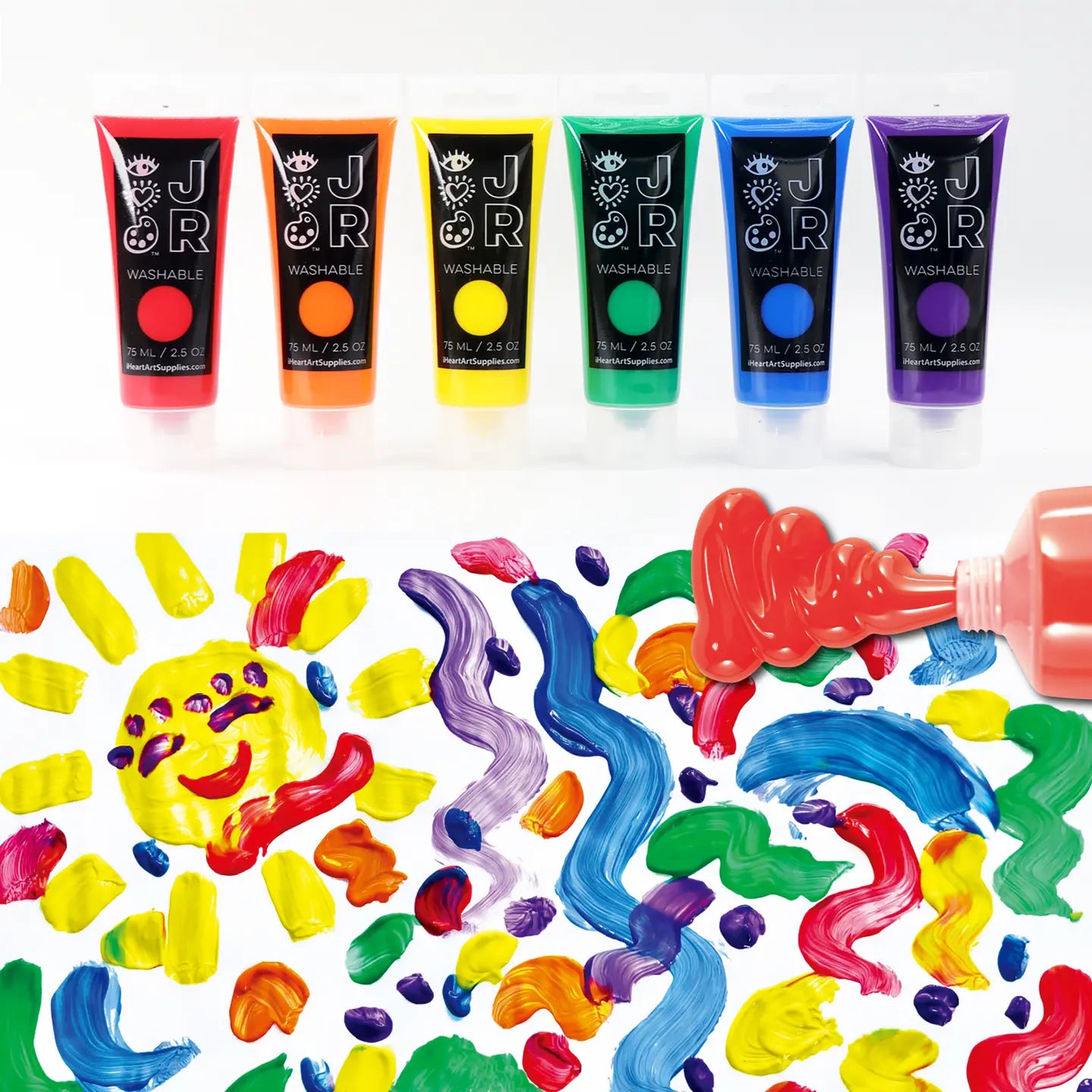 6 Finger Paints Bright Stripes Lil Tulips