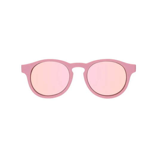 Pretty in Pink Polarized Keyhole Sunglasses with Mirrored Lens