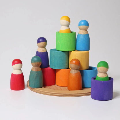 7 Rainbow Friends in Bowls Grimm's Lil Tulips