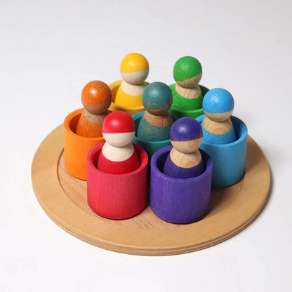 7 Rainbow Friends in Bowls Grimm's Lil Tulips