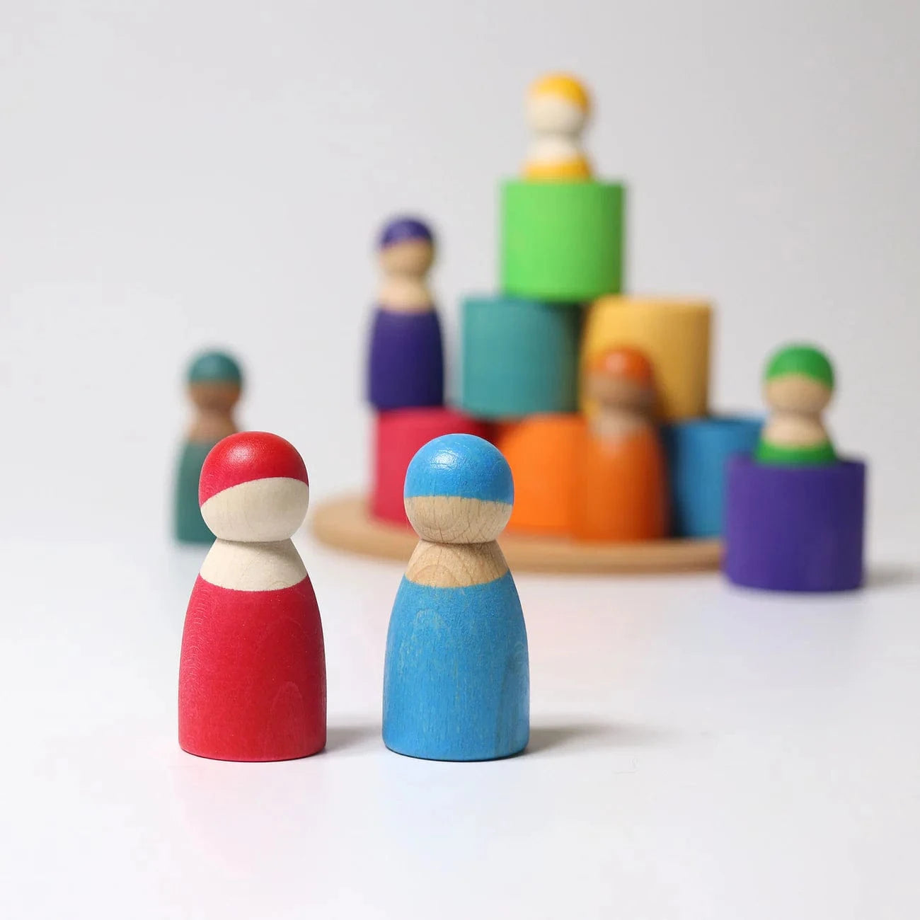 7 Rainbow Friends in Bowls Grimm's Lil Tulips