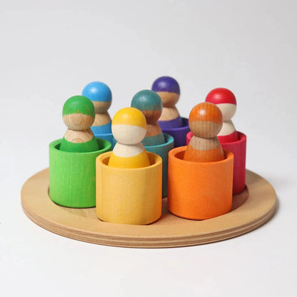 7 Rainbow Friends in Bowls Grimm's Lil Tulips