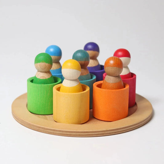 7 Rainbow Friends in Bowls Grimm's Lil Tulips