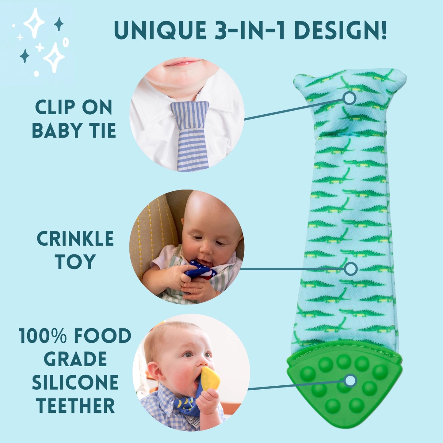 Polkadot Tasty Tie Teether, Crinkle*