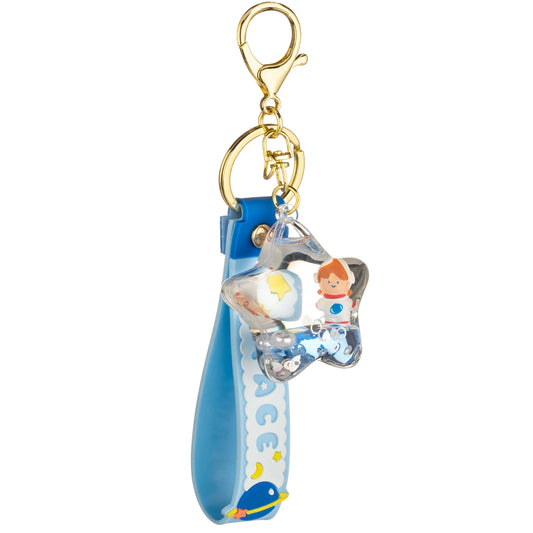 Star Space Boy Liquid Effect Sensory Keychain*