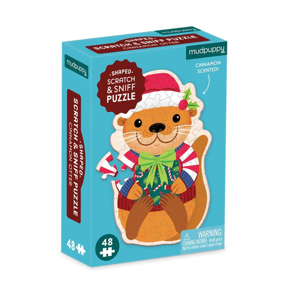 Cinnamon Otter 48 Piece Scratch and Sniff Shaped Mini Puzzle*