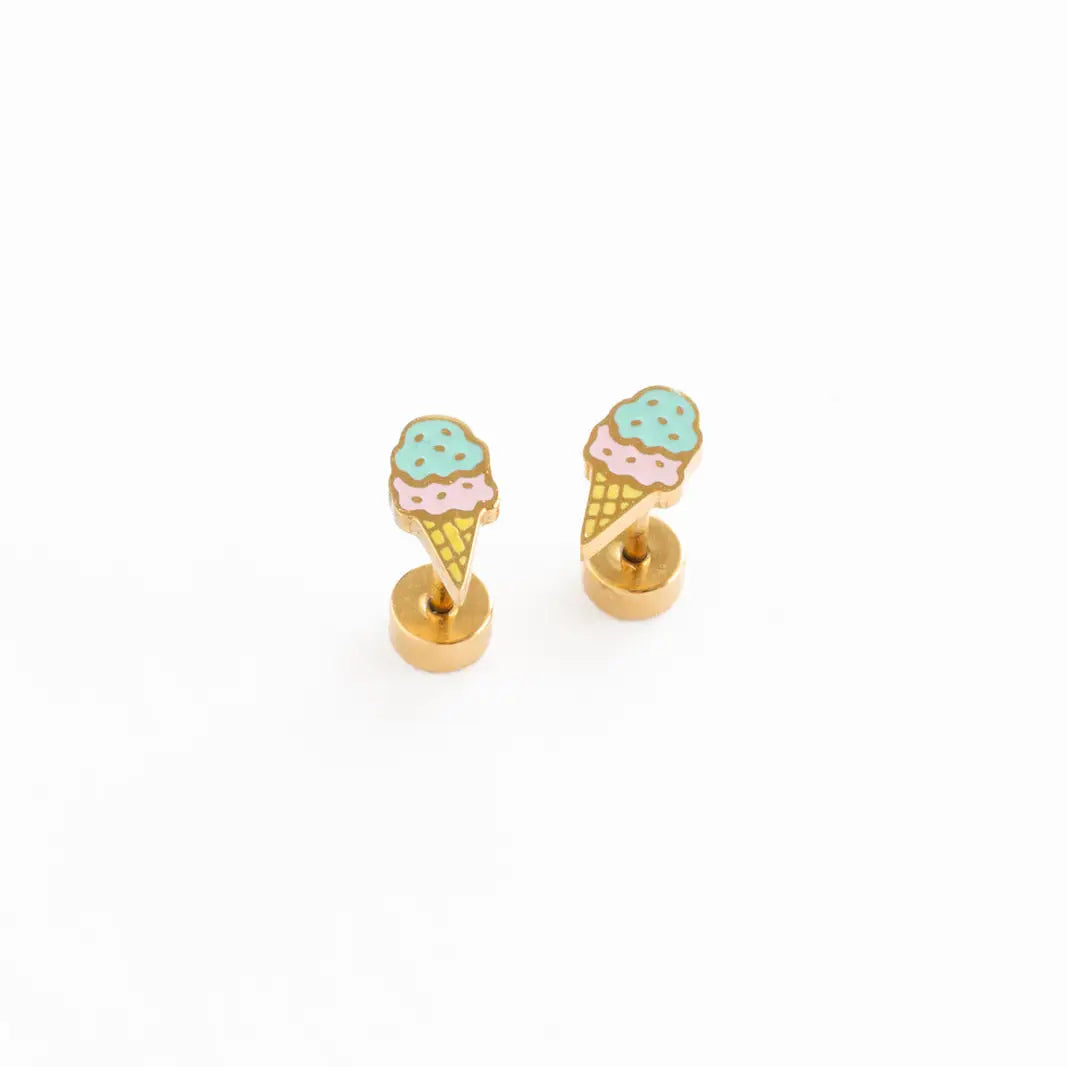 Ice Cream Flat Back Earrings