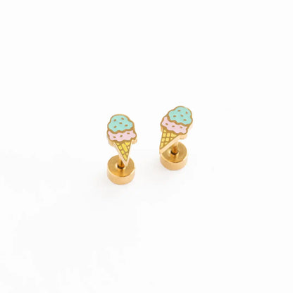 Ice Cream Flat Back Earrings
