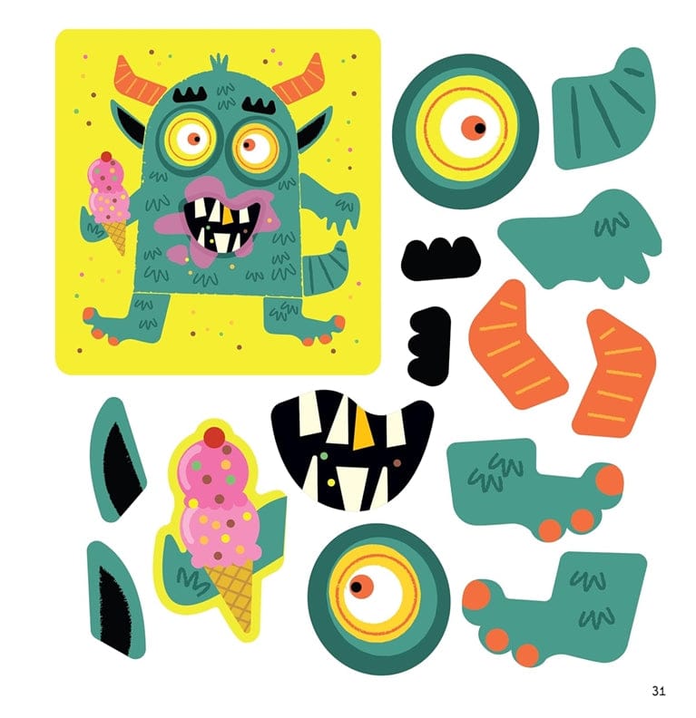 First Fun Sticker Painting: Monster Friends inside pages - Fox Chapel Publishing