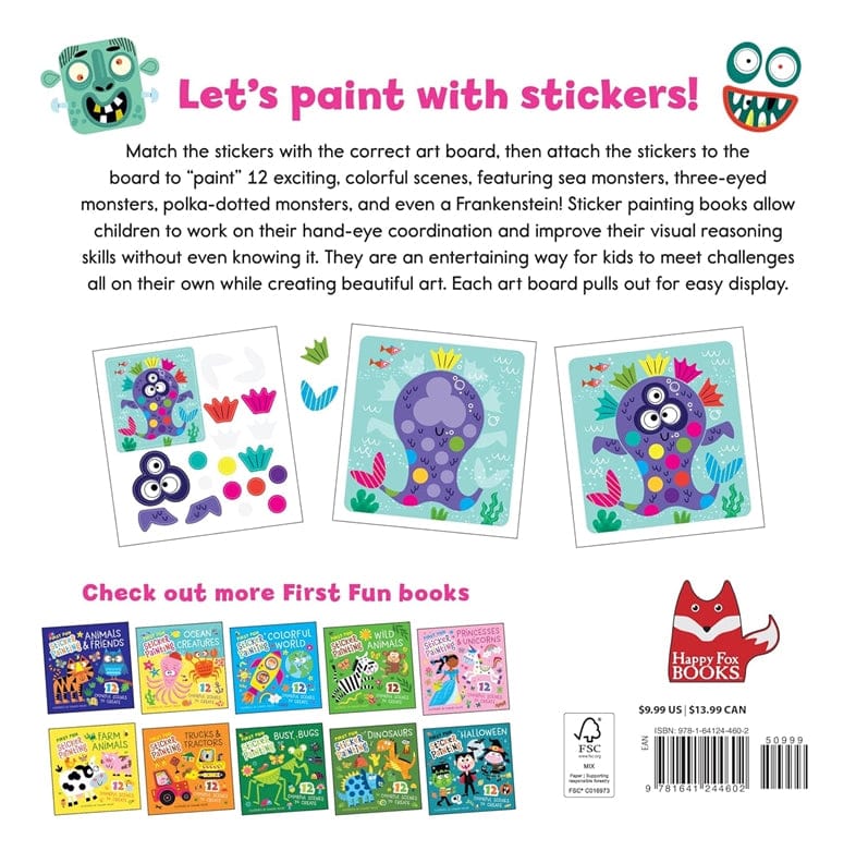 First Fun Sticker Painting: Monster Friends inside pages - Fox Chapel Publishing