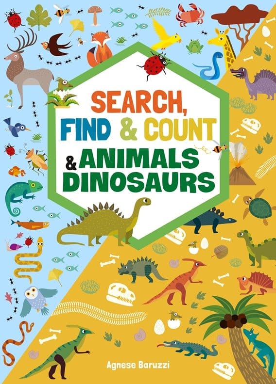 Search, Find & Count: Animals & Dinosaurs cover - Fox Chapel Publishing