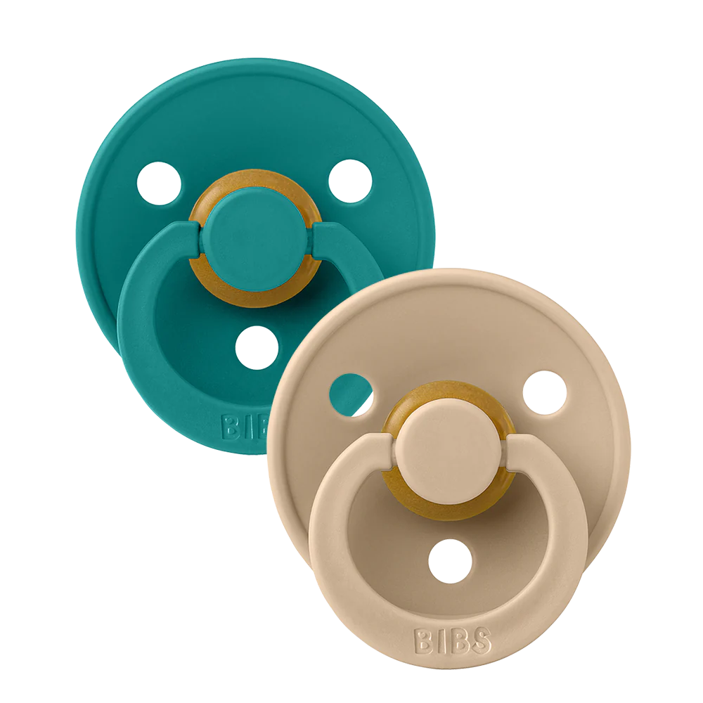 BiBS Pacifier 2 Pack - Scuba/Taupe