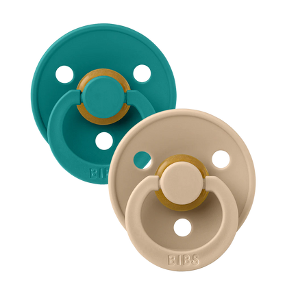 BiBS Pacifier 2 Pack - Scuba/Taupe