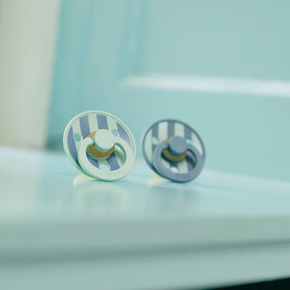 BiBS Pacifier Studio Colour 2 Pack Block - Nordic Mint Petrol Mix