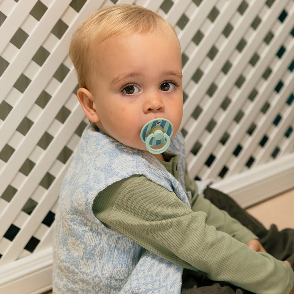 BiBS Pacifier Studio Colour 2 Pack Block - Nordic Mint Petrol Mix