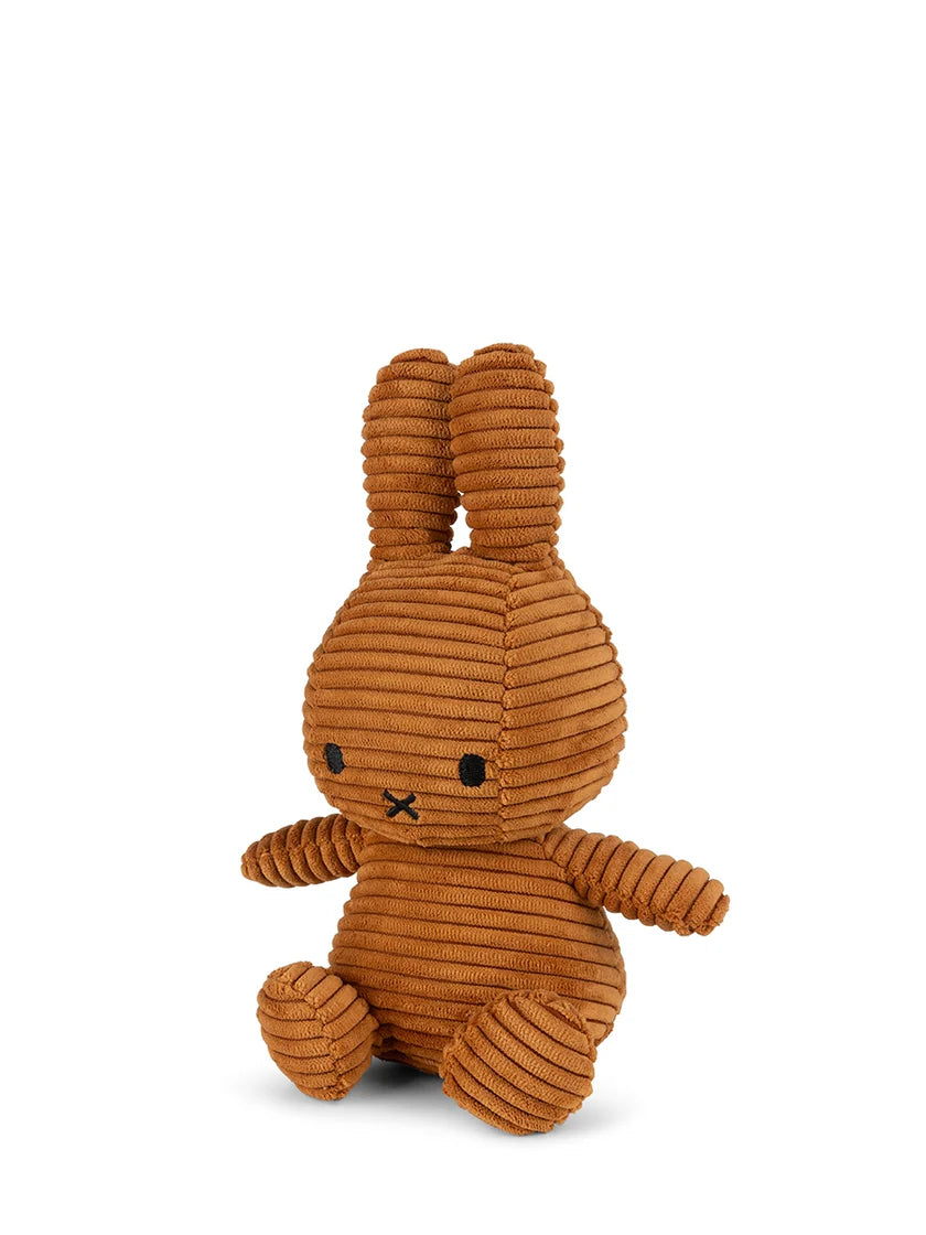 Plush Corduroy Miffy Sitting - Cinnamon - 9"