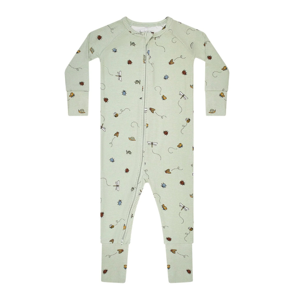 Bugs Small Ribbed  Zip Romper