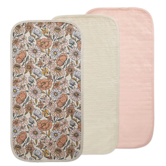 Changing Pad Liner 3-Pack Retro Flowers Combo