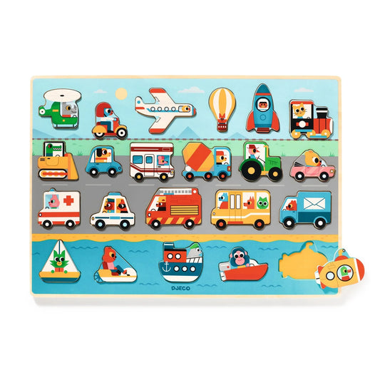 Puzzlo Vroom Wooden Puzzle