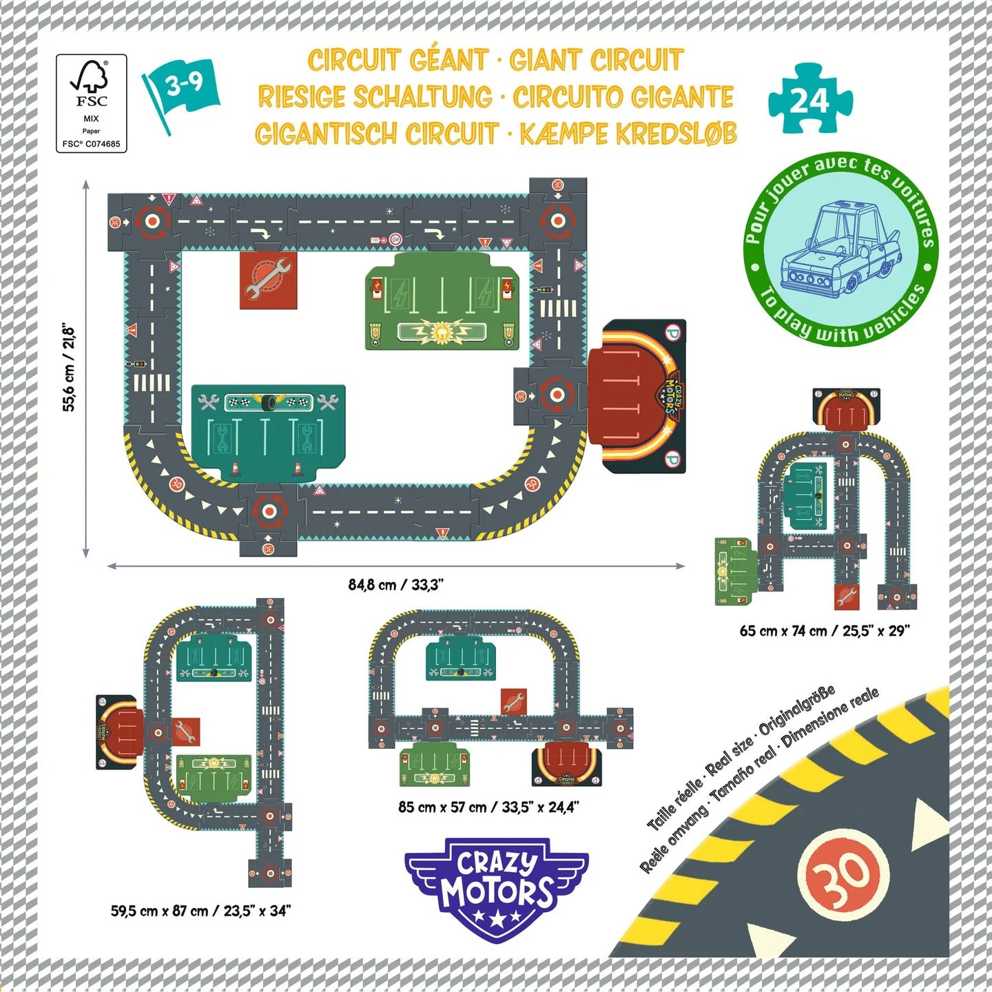 City Circuit 24pc Giant Puzzle