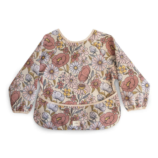 Long Sleeve Bib - Retro Flowers