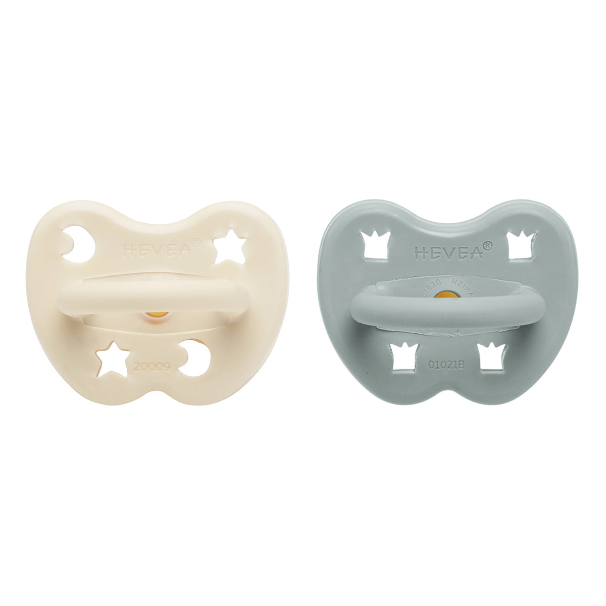 Milky White & Gorgeous Grey Round Pacifier 2 Pack (3-36 Months)