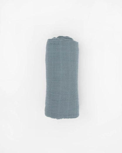 Cotton Muslin Swaddle Blanket - Sea