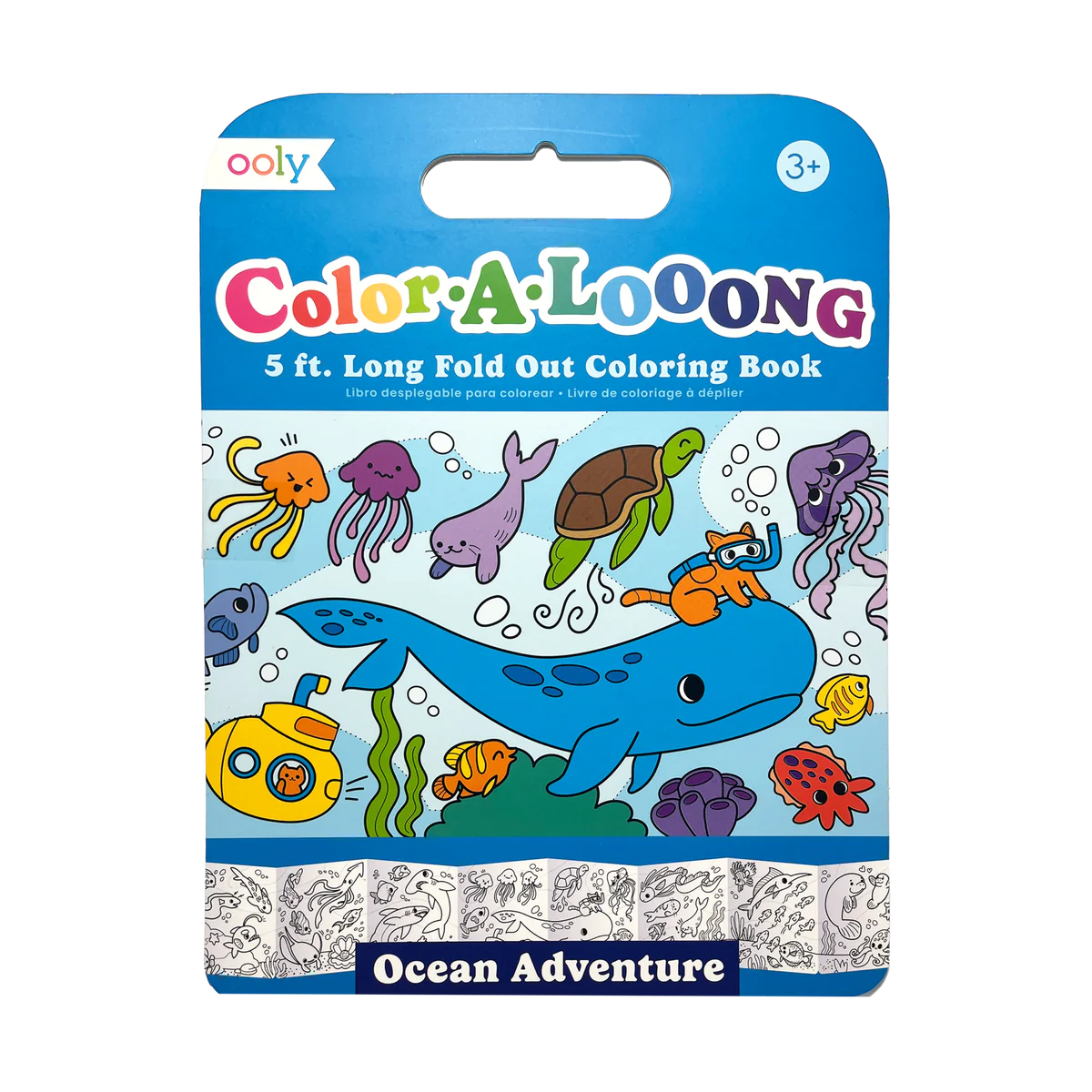 Color-A-Looong 5' Fold Out Coloring Book - Ocean Adventure