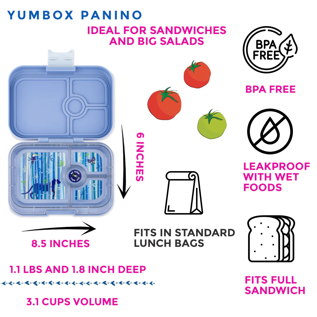 Hazy Blue 4 Compartment Sandwich Bento Box