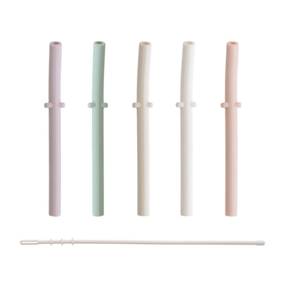 Silicone Replacement Straws - 5 Pack - Petal