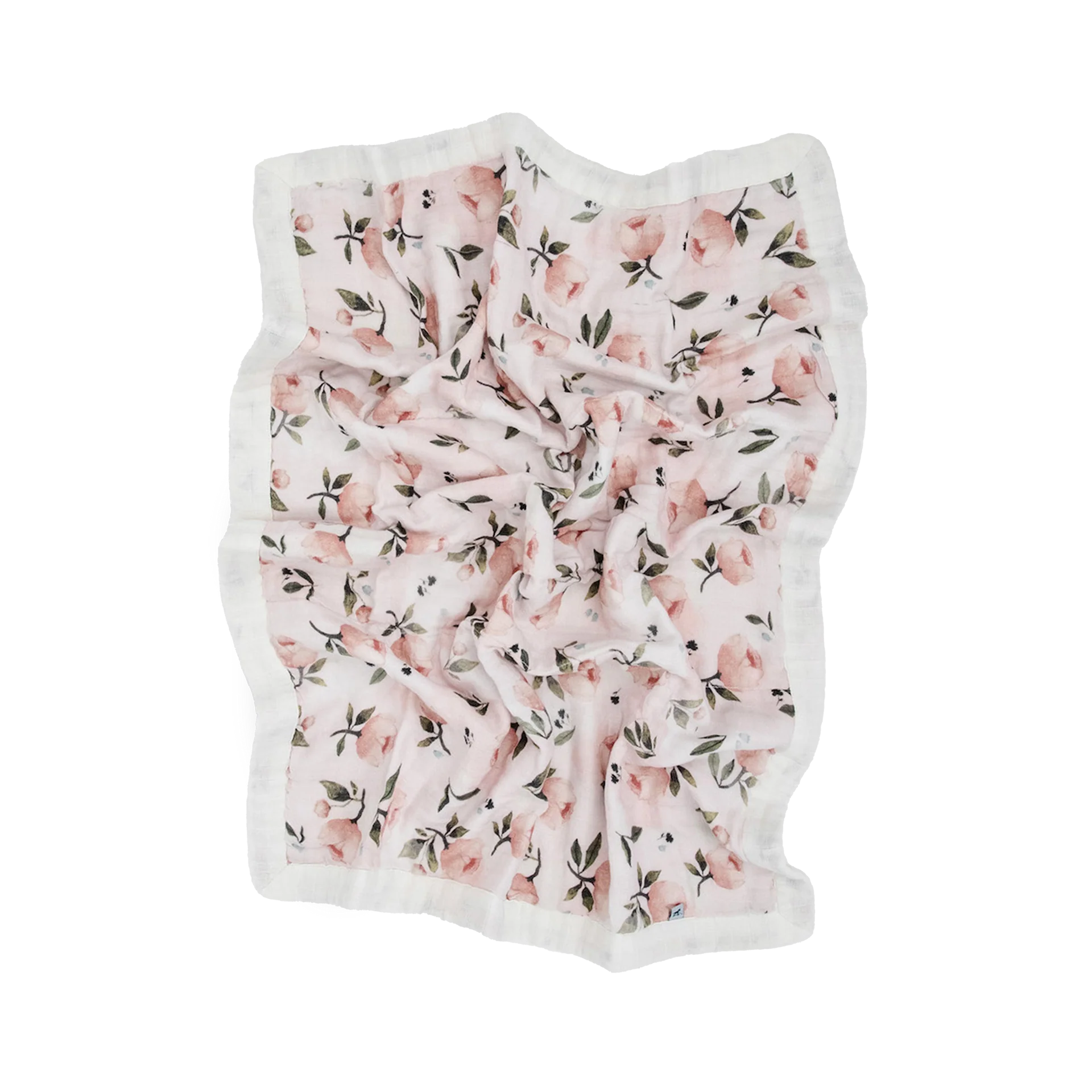 Organic Cotton Muslin Baby Quilt - Watercolor Floret